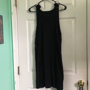 Lacy Sleeveless High Neck Dress - Size L